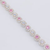Tennis Bracelet Square 20.45g / 7 1/4 in / 7.7mm Silver 925