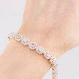 Tennis Bracelet Square 20.45g / 7 1/4 in / 7.7mm Silver 925
