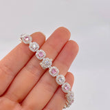 Tennis Bracelet Square 20.45g / 7 1/4 in / 7.7mm Silver 925