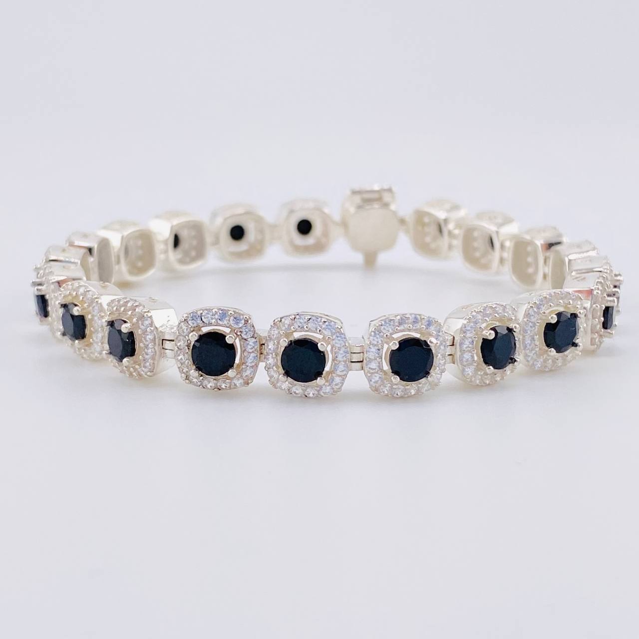 Square Tennis Bracelet 20g / 7 in / 7.7mm Silver 925
