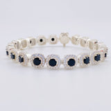 Square Tennis Bracelet 20g / 7 in / 7.7mm Silver 925