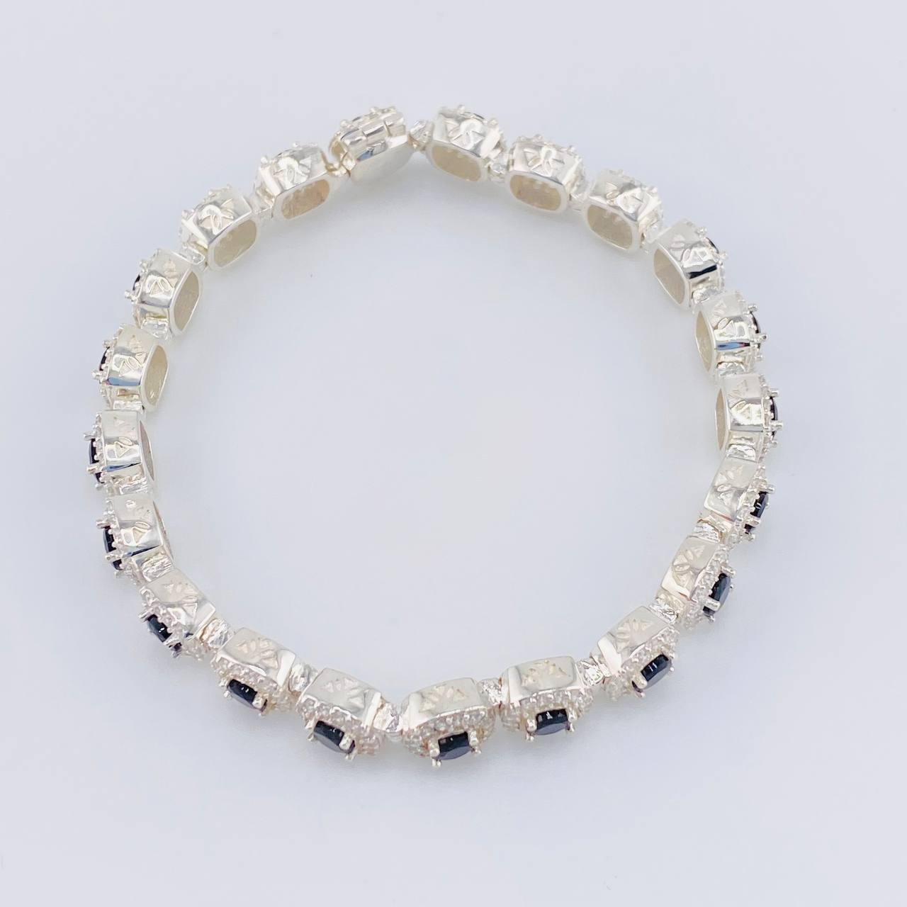 Square Tennis Bracelet 20g / 7 in / 7.7mm Silver 925