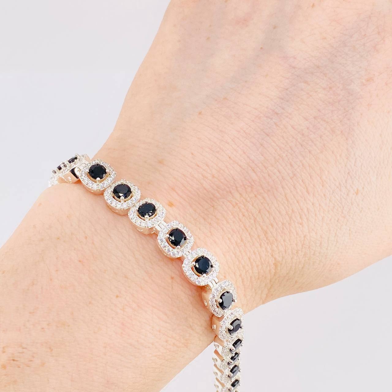 Square Tennis Bracelet 20g / 7 in / 7.7mm Silver 925