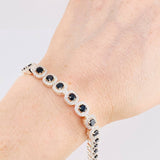 Square Tennis Bracelet 20g / 7 in / 7.7mm Silver 925