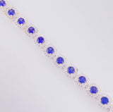 Square Tennis Bracelet 20.95g / 7 1/4 in / 7.6mm Silver 925