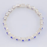 Square Tennis Bracelet 20.95g / 7 1/4 in / 7.6mm Silver 925