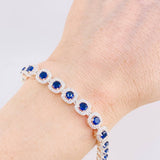 Square Tennis Bracelet 22.65g / 8 1/4 in / 7.7mm Silver 925