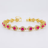Pulso Tennis 17.8g / 7 1/4 in / 6.5mm Oro Amarillo 18K