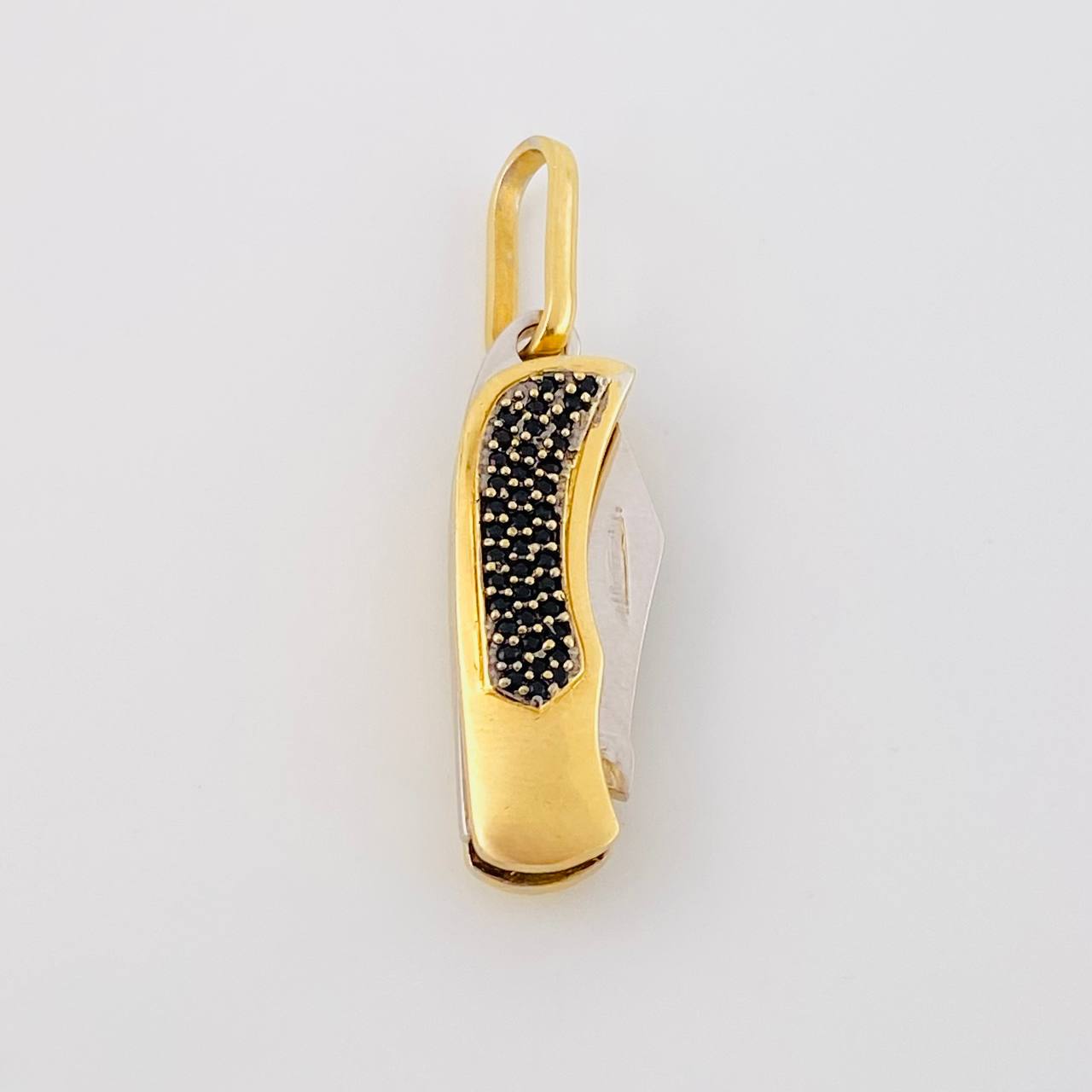Pendant Razor 7.95g / 1 1/2 in Two-Tone Yellow White Gold 18K