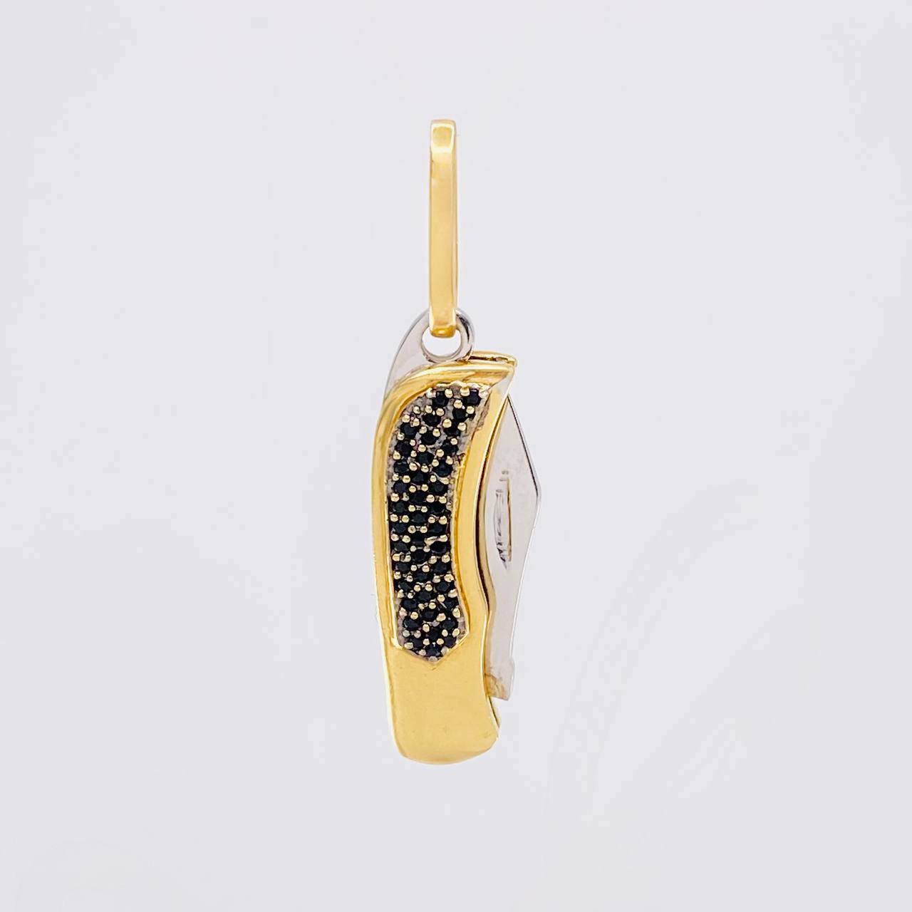 Pendant Razor 7.95g / 1 1/2 in Two-Tone Yellow White Gold 18K