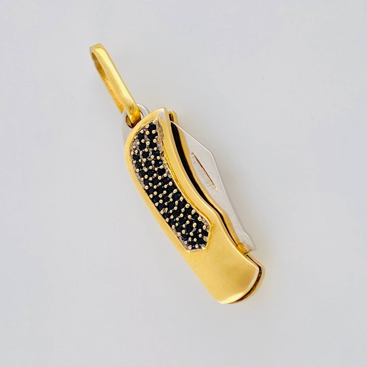 Pendant Razor 7.95g / 1 1/2 in Two-Tone Yellow White Gold 18K