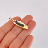 Pendant Razor 7.95g / 1 1/2 in Two-Tone Yellow White Gold 18K