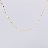 Mirror Flower Chain 0.6g / 18 in / 1.3mm 18K Yellow Gold
