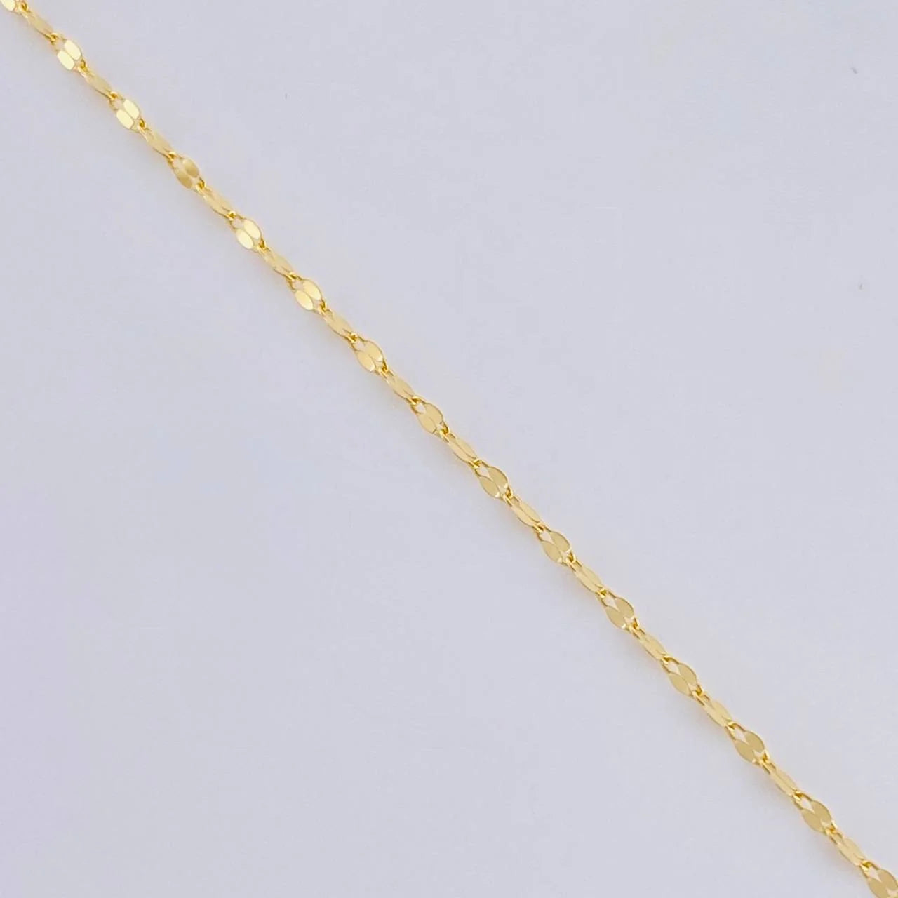 Cadena Flor Espejo 0.95g / 20 in / 0.5mm Oro Amarillo 18K