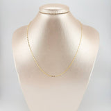 Cadena Flor Espejo 0.6g / 18 in / 1.3mm Oro Amarillo 18K
