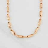 Cadena Rustica Cilindro 14.05g / 26 in / 3.93mm Oro Rosa 18K