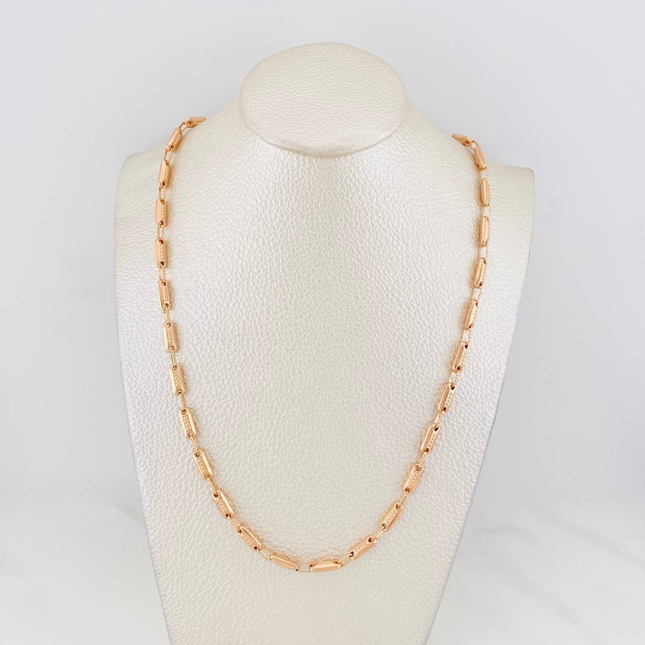 Cadena Rustica Cilindro 14.05g / 26 in / 3.93mm Oro Rosa 18K