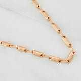 Cadena Rustica Cilindro 14.05g / 26 in / 3.93mm Oro Rosa 18K