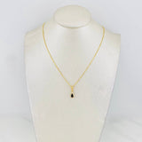 Venetian Chain Set + Tear Drop Halo Pendant / 2.45g / 18 in Yellow Gold 18K