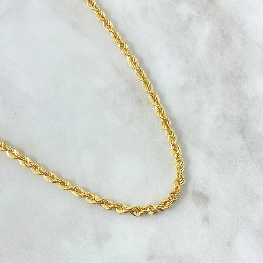 Cadena Lazo 14gr / 23 3/4 in / 4.4mm Oro Amarillo +3 18K !