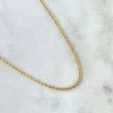 Cadena Lazo 2.5gr / 17 3/4 in / 2.14mm Oro Amarillo +3 18K !