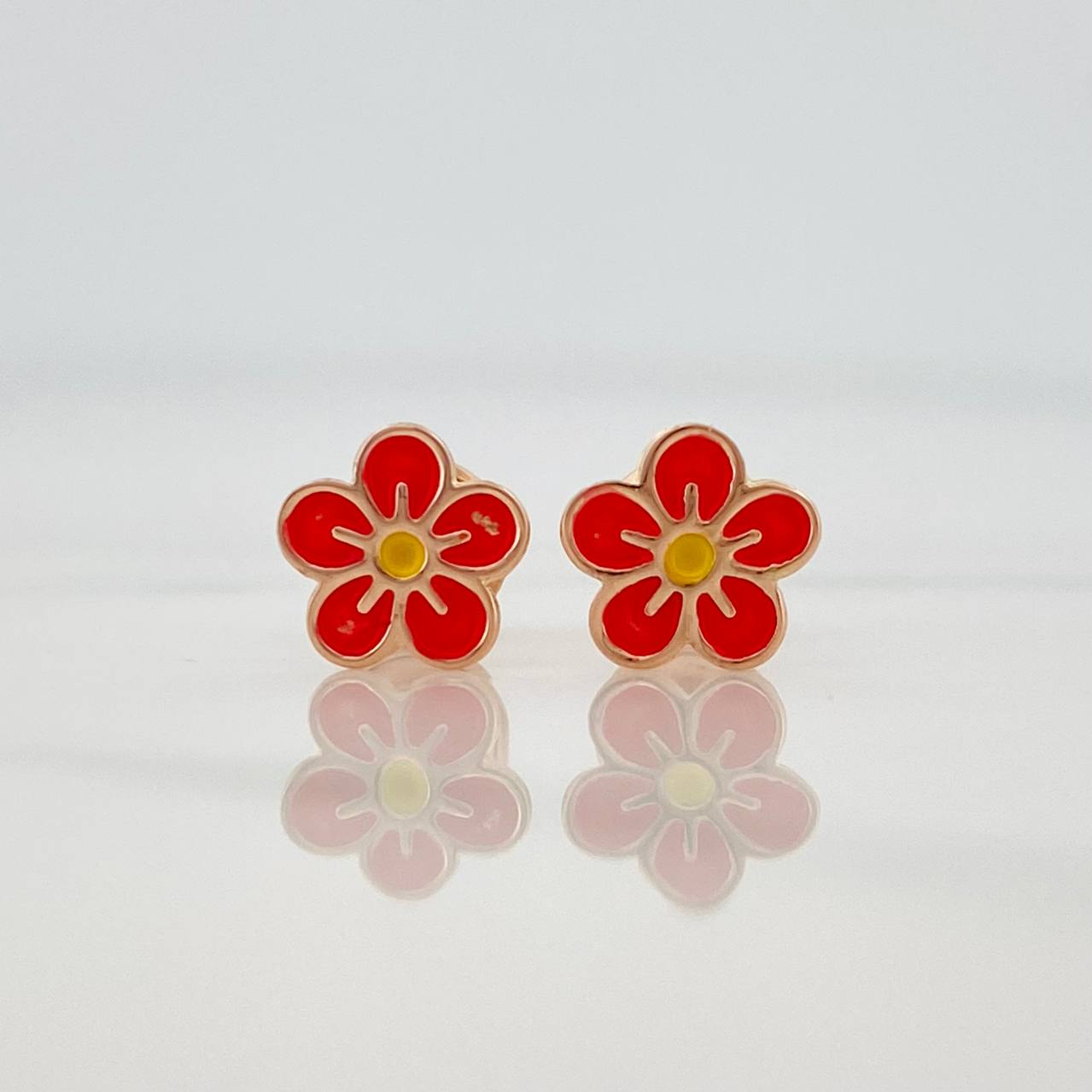 Topos Flor 0.7 g / in / 7.3 mm Oro Rosa 18K