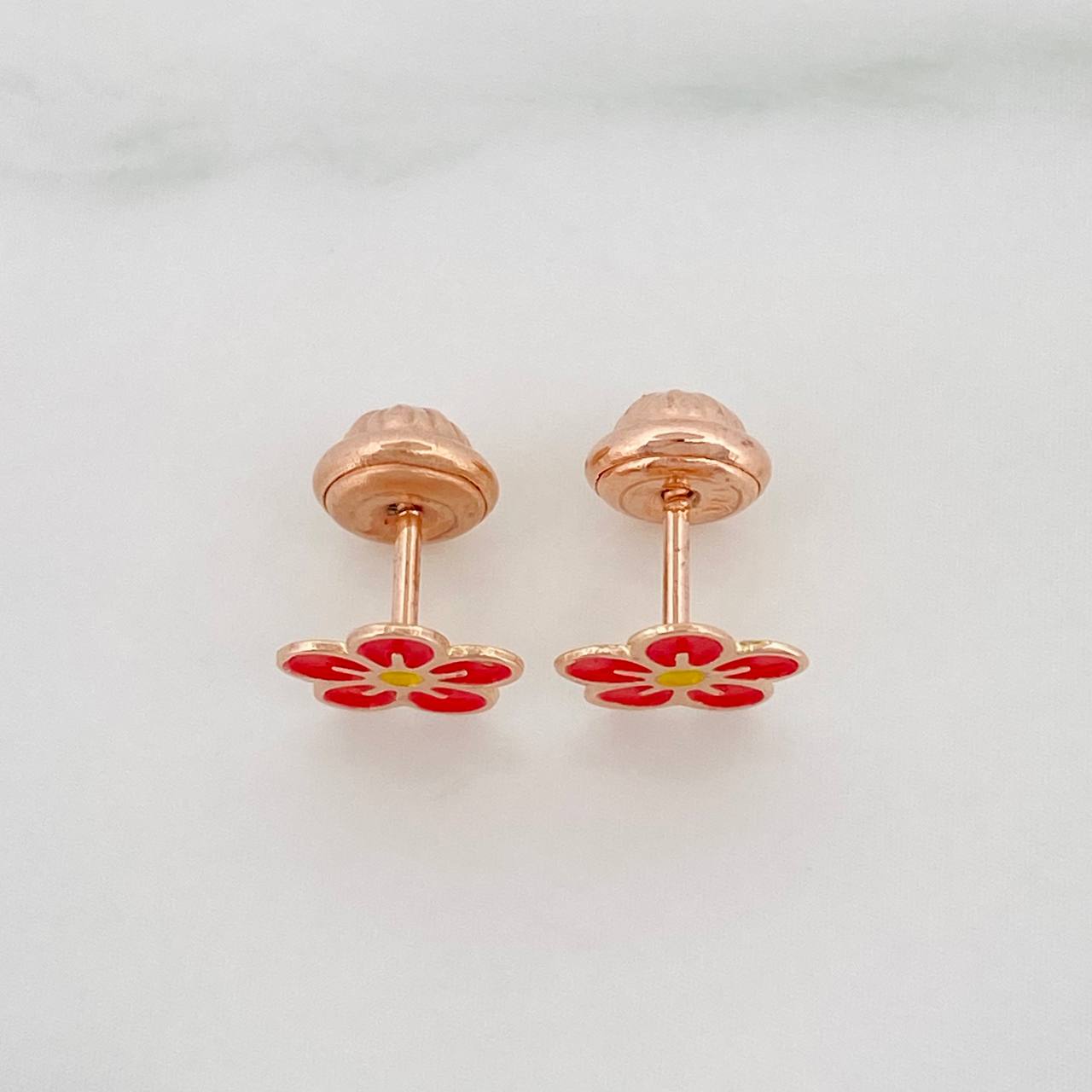 Topos Flor 0.7 g / in / 7.3 mm Oro Rosa 18K