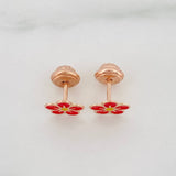 Topos Flor 0.7 g / in / 7.3 mm Oro Rosa 18K