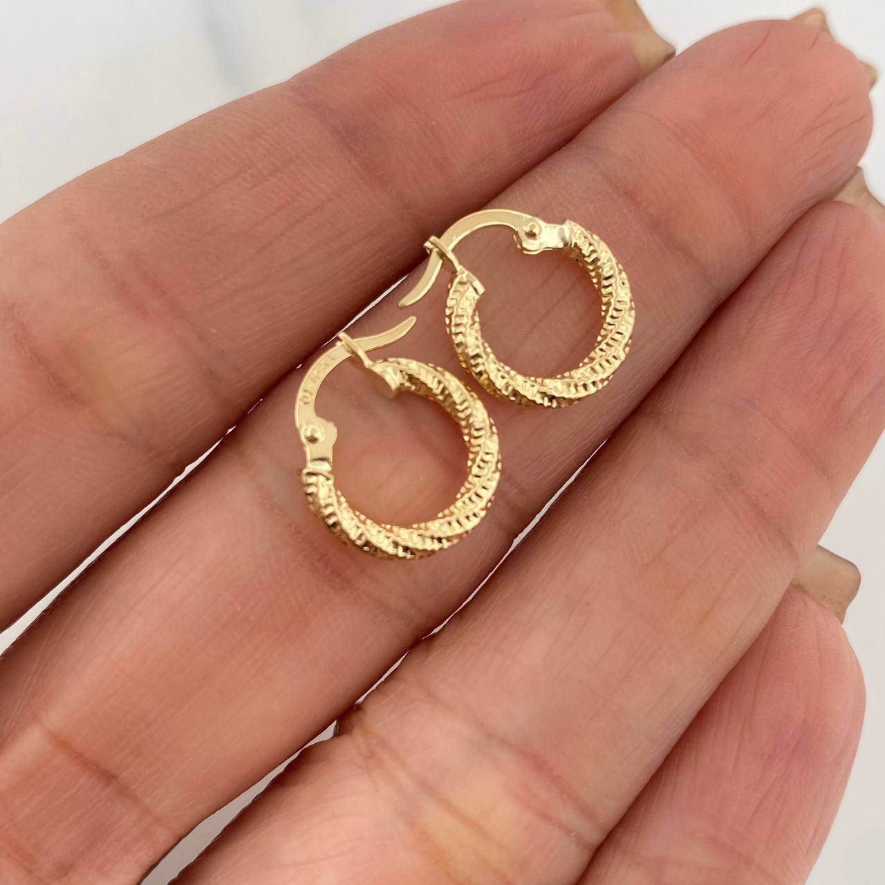 Hoop Earrings Majo 1.05 g / 1/2 in 18K Yellow Gold