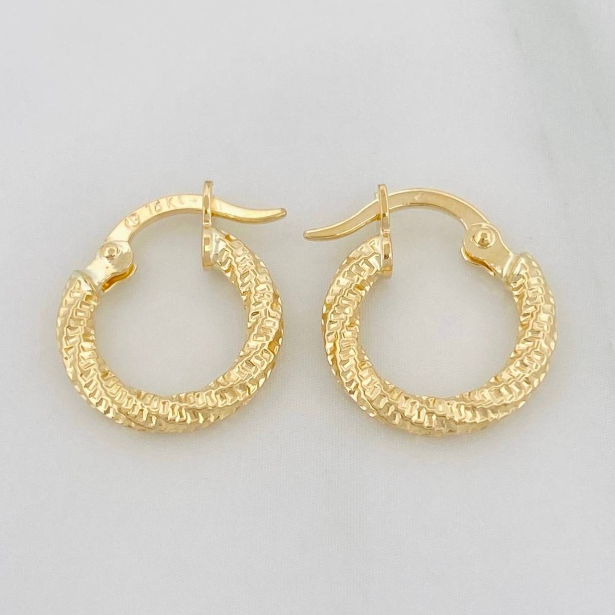 Hoop Earrings Majo 1.05 g / 1/2 in 18K Yellow Gold