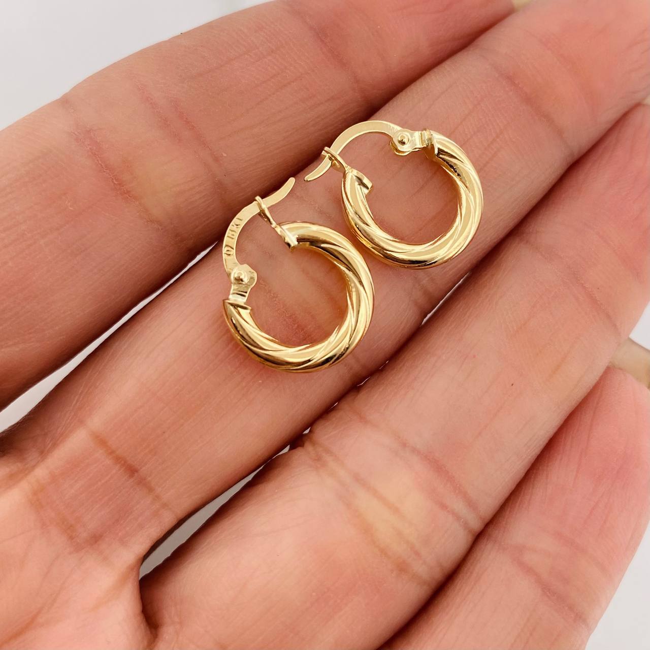 Candongas Mary 1 g / 1/2 in Oro Amarillo 18K