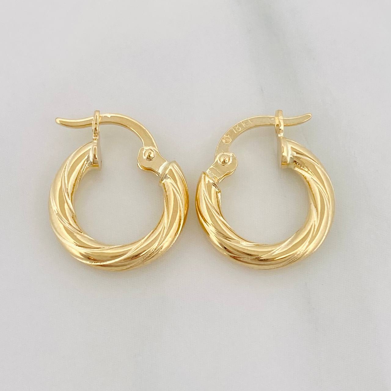 Hoop Earrings Mary 1.35 g / 1/2 in Yellow Gold 18K