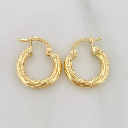 Candongas Mary 1.3 g / 1/2 in Oro Amarillo 18K