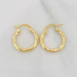 Hoop Earrings Val 1.3 g / 3/4 in Yellow Gold 18K