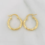 Hoop Earrings Val 1.3 g / 3/4 in Yellow Gold 18K