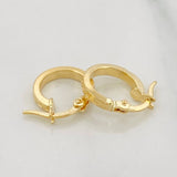 Hoop Earrings Tribal 1 g / 1/2 in 18K Yellow Gold