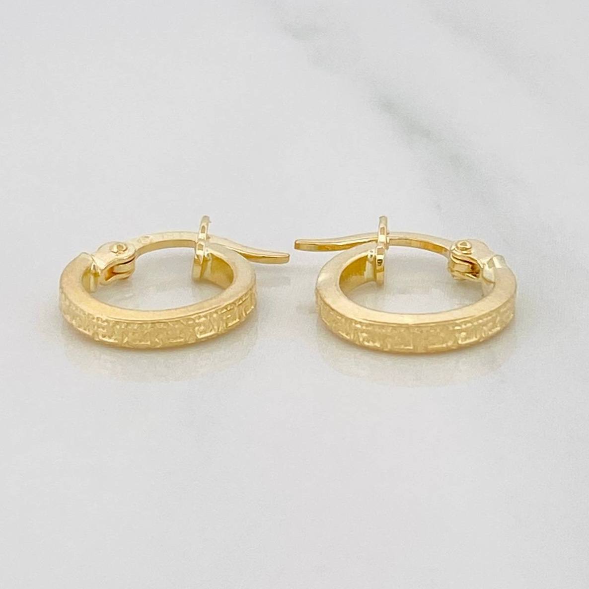 Hoop Earrings Tribal 1 g / 1/2 in 18K Yellow Gold