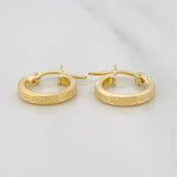 Hoop Earrings Tribal 1 g / 1/2 in 18K Yellow Gold