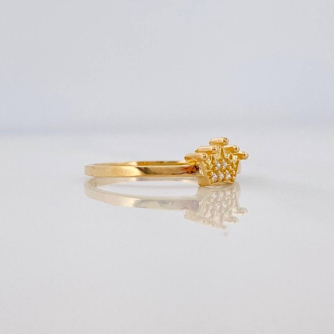 Anillo Corona 1.3 g / T7 1/2 Oro Amarillo 18K