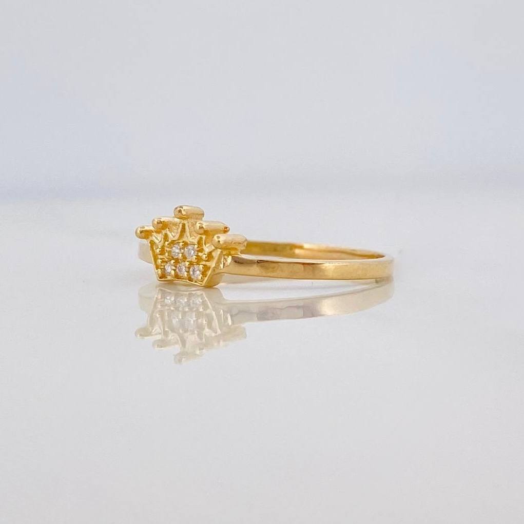 Anillo Corona 1.3 g / T7 1/2 Oro Amarillo 18K