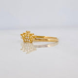 Anillo Corona 1.3 g / T7 1/2 Oro Amarillo 18K
