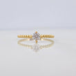 Anillo Solitario Esferas 1.45 g / T8 Oro Amarillo 18K