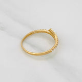 Anillo Lineas cruzadas 1.2g / T4 3/4 Oro Amarillo 18K