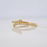 Anillo Lineas cruzadas 1.2g / T4 3/4 Oro Amarillo 18K