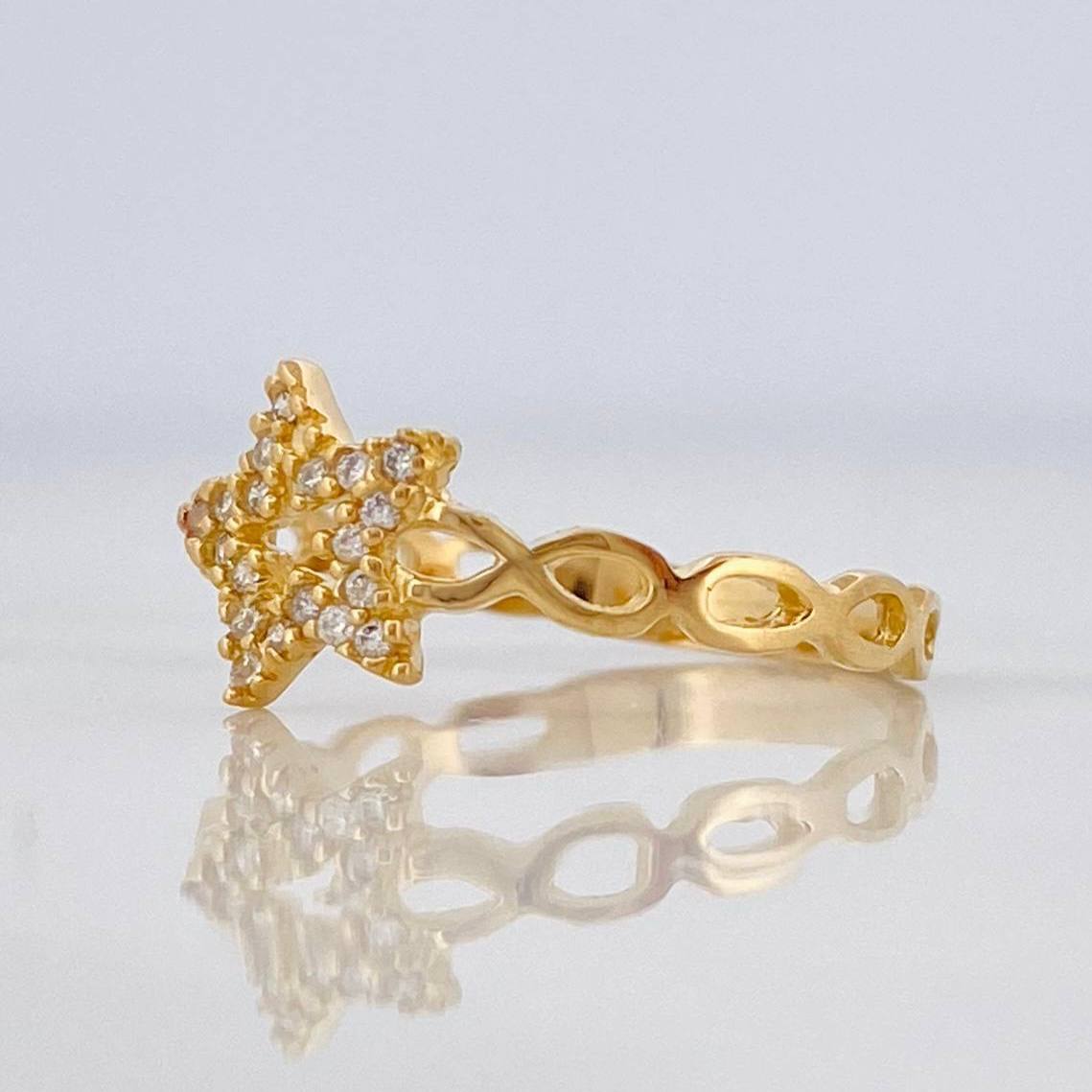 Anillo Estrella 1.45 g / T6 1/2 Oro Amarillo 18K