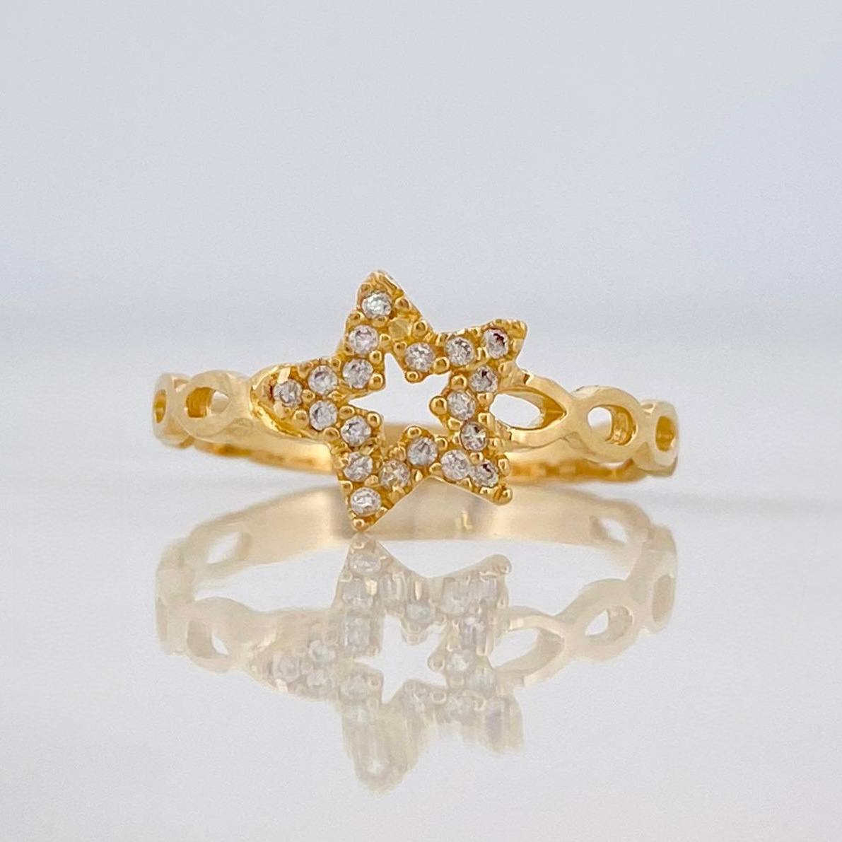 Anillo Estrella 1.45 g / T6 1/2 Oro Amarillo 18K
