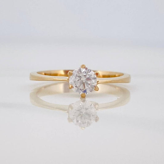 Anillo Solitario 2.05 g / T6 Oro Amarillo 18K