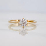 Anillo Solitario 2 g / T5 1/2 Oro Amarillo 18K