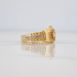 Crown Ring 3.95 g / T6 3/4 Two Yellow White Gold 18K