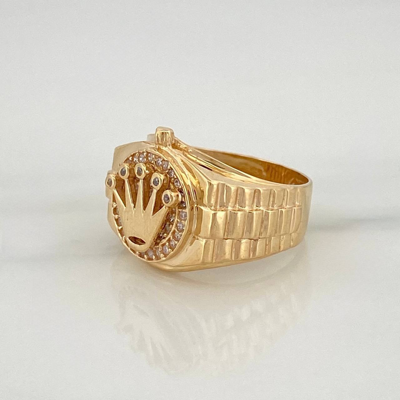 Crown Ring 7.45 g / T7 1/4 Yellow Gold 18K